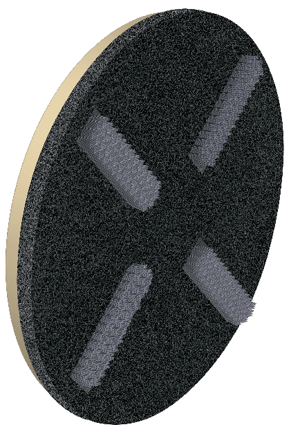 image of the stripping pad in the 3-D floor stripping system