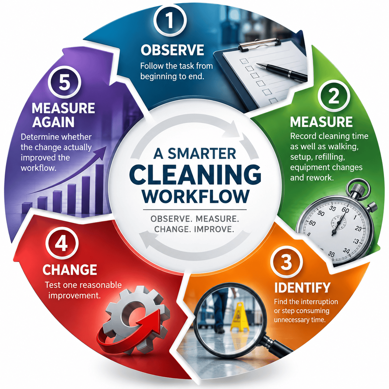 infograph displaying the measure of workflow.